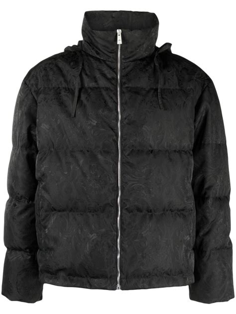 Versace Barocco Silhouette jacquard puffer jacket 